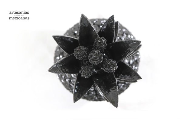 Piña negra de flores - 90 cm. 36 in. - Artesanías Mexicanas