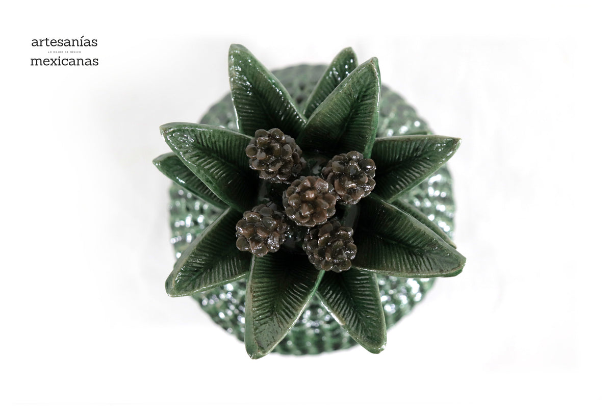 Piña verde de pétalos - 90 cm. 36 in.