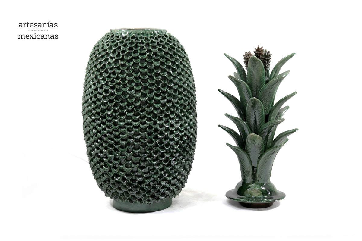 Piña verde de pétalos - 90 cm. 36 in.