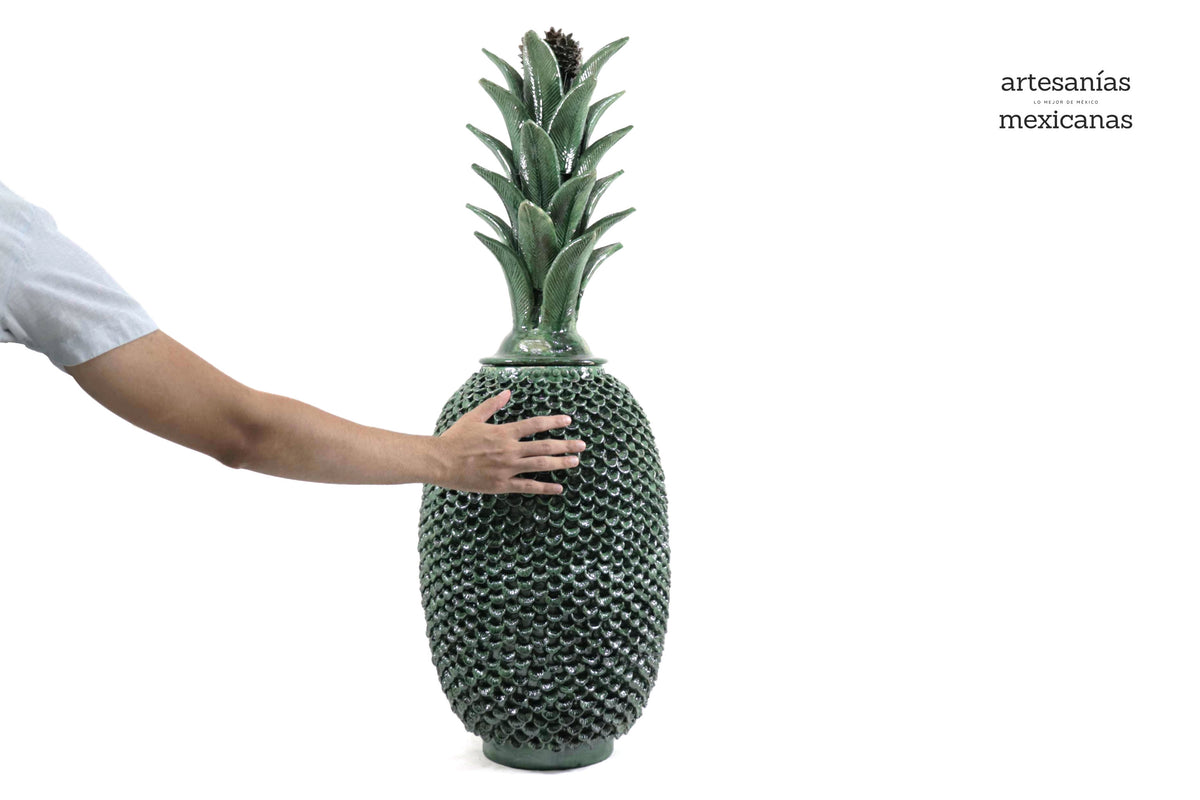 Piña verde de pétalos - 90 cm. 36 in. Piña