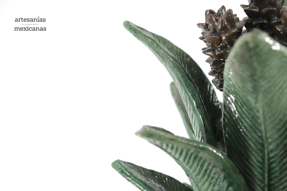 Piña verde de pétalos - 90 cm. 36 in. Piña