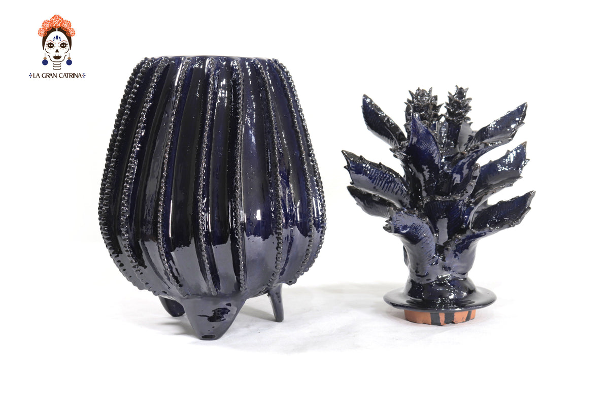 Piña azul de biznaga con tapa especial - 50 cm. 19.6 in.