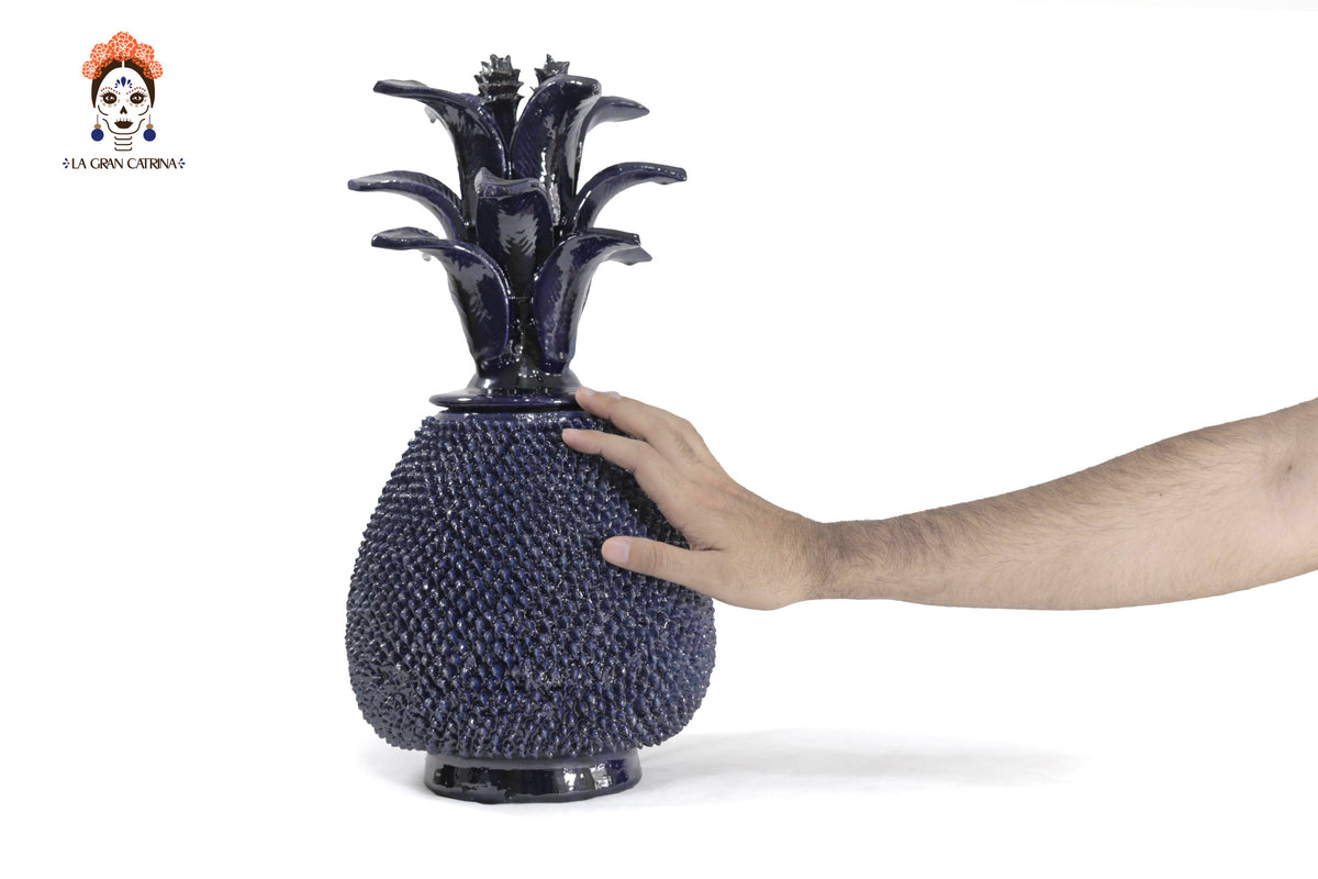 Piña michoacana de barro - Picos azul - 50 cm. 20 in.