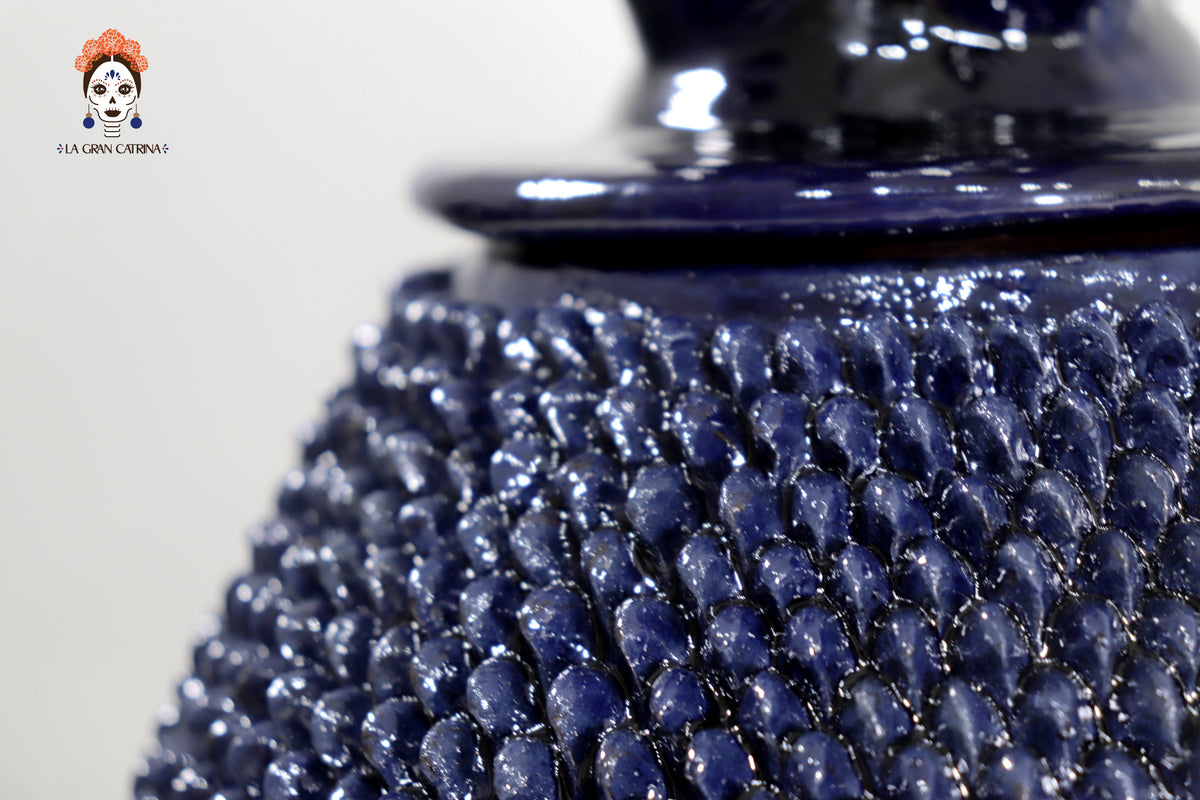 Piña michoacana de barro - Picos azul - 50 cm. 20 in.