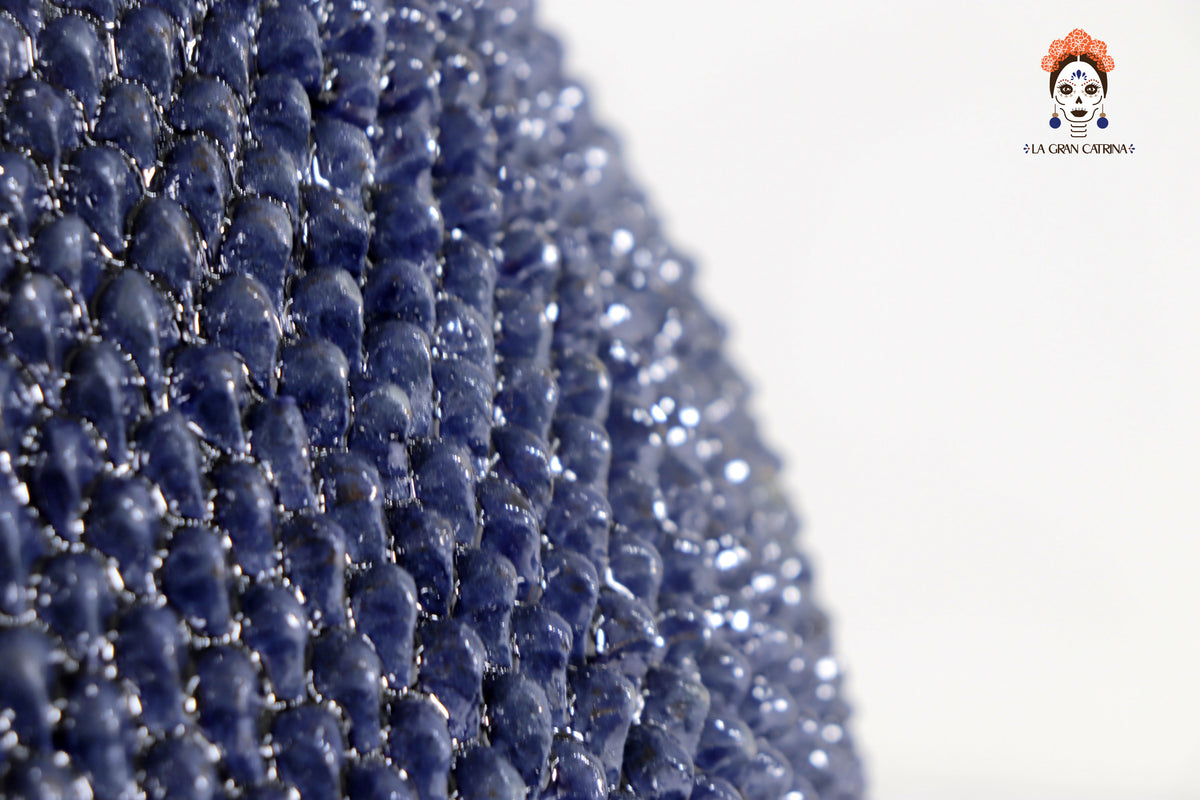 Piña michoacana de barro - Picos azul - 50 cm. 20 in.