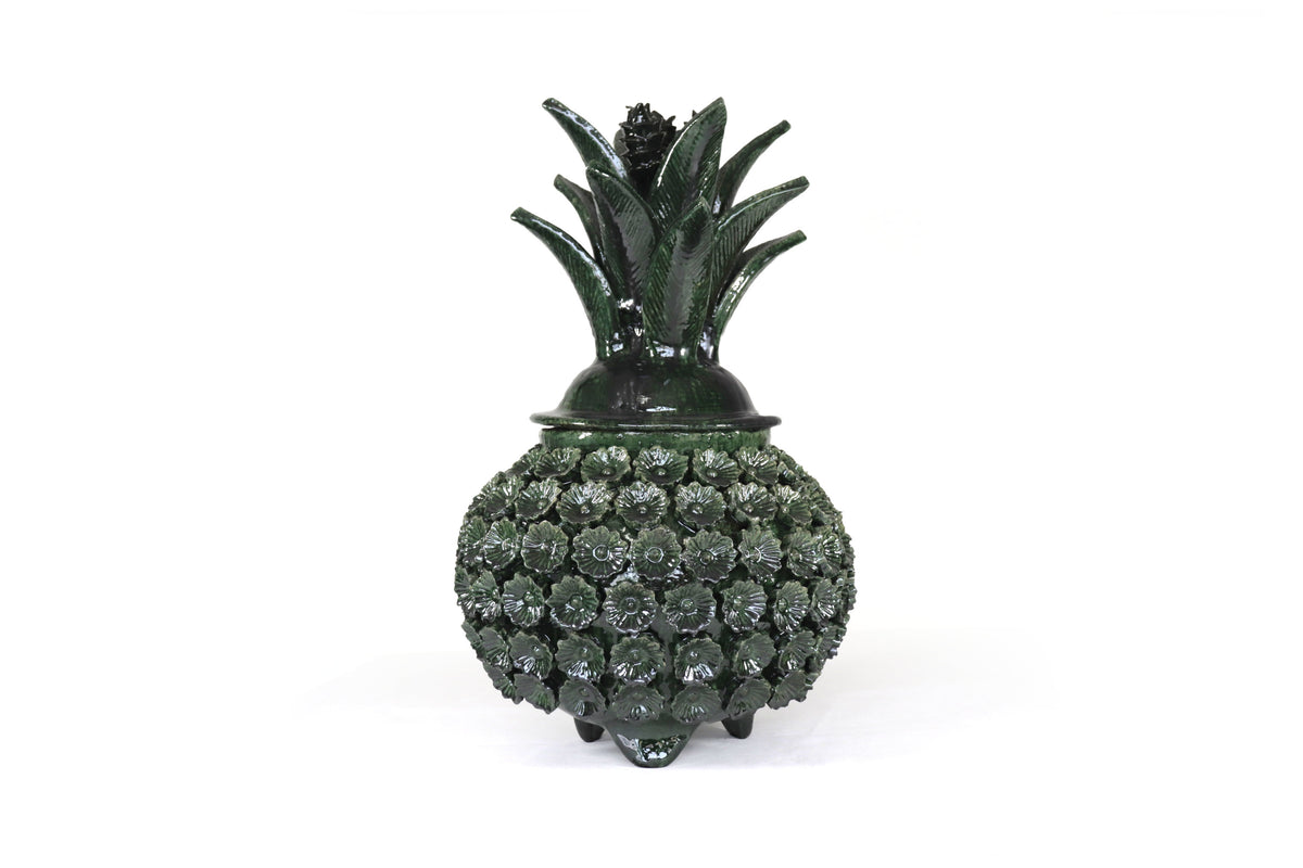 Piña michoacana de barro - Verde de Flores - Tangancícuaro - 45 cm. 18 in.