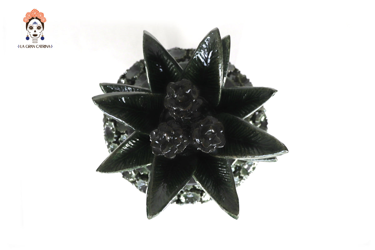 Piña michoacana de barro - Verde de Flores - Tangancícuaro - 45 cm. 18 in.