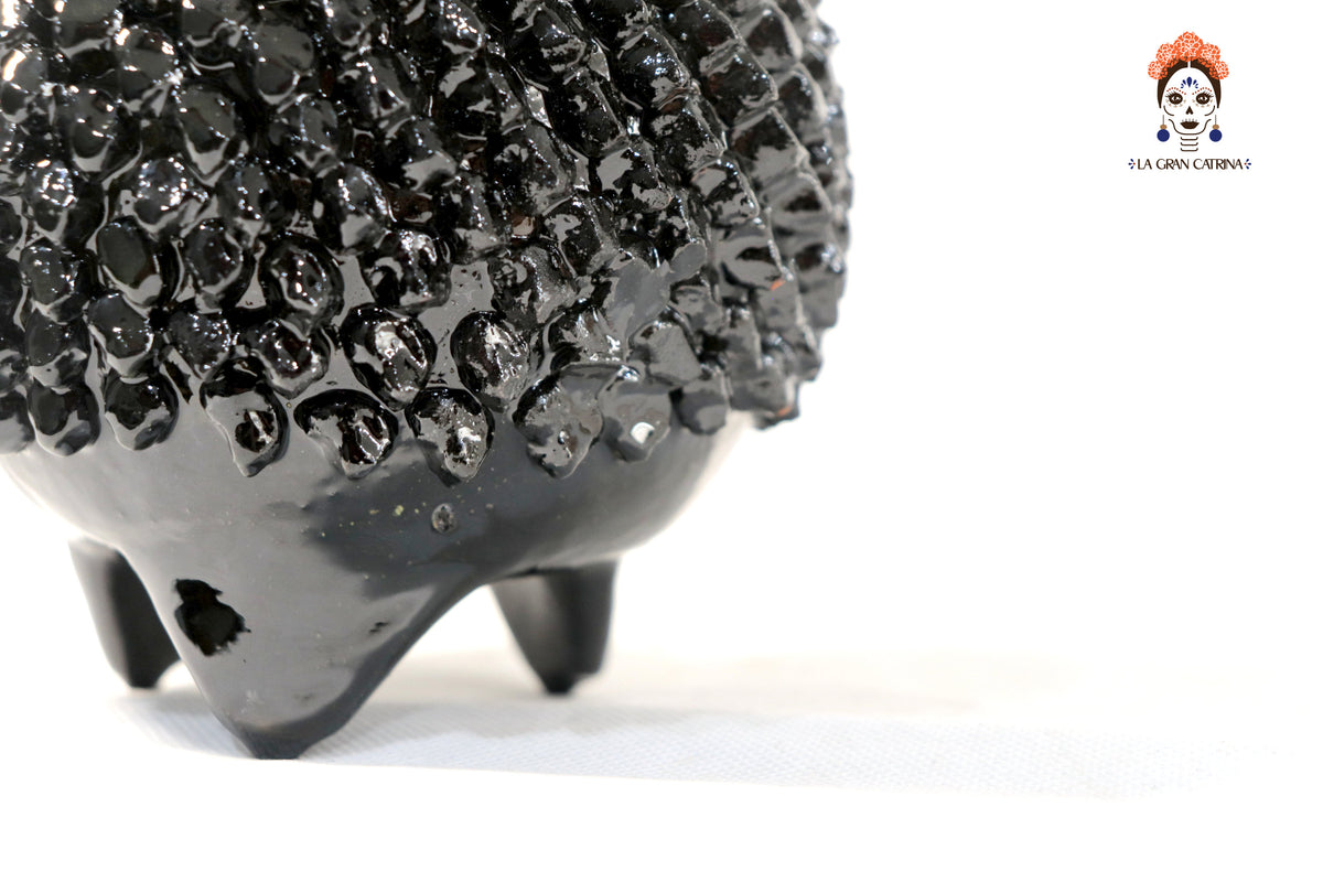 Piña michoacana de barro - Picos negros - 28 cm. 11 in.