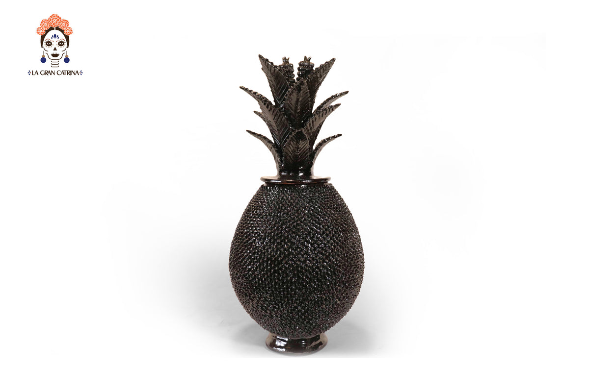 Piña vidriada Negra - 63 cm. 24 in. Piña
