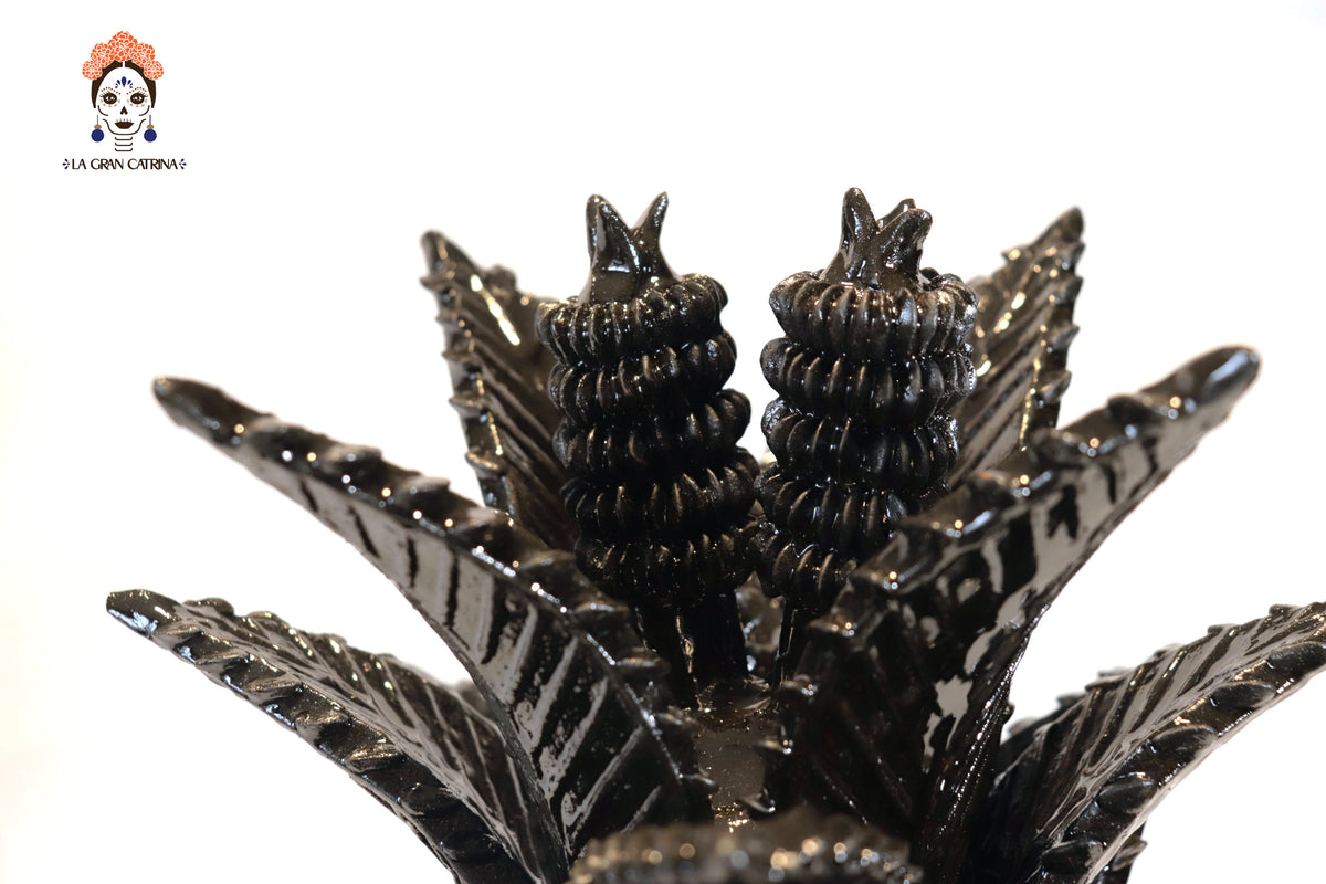 Piña vidriada Negra - 63 cm. 24 in. Piña