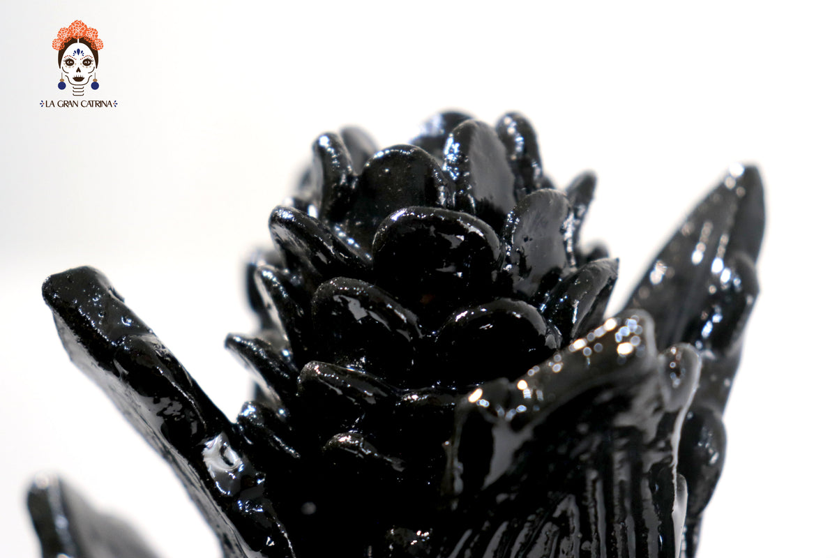 Piña michoacana de barro - Picos negros - 28 cm. 11 in.