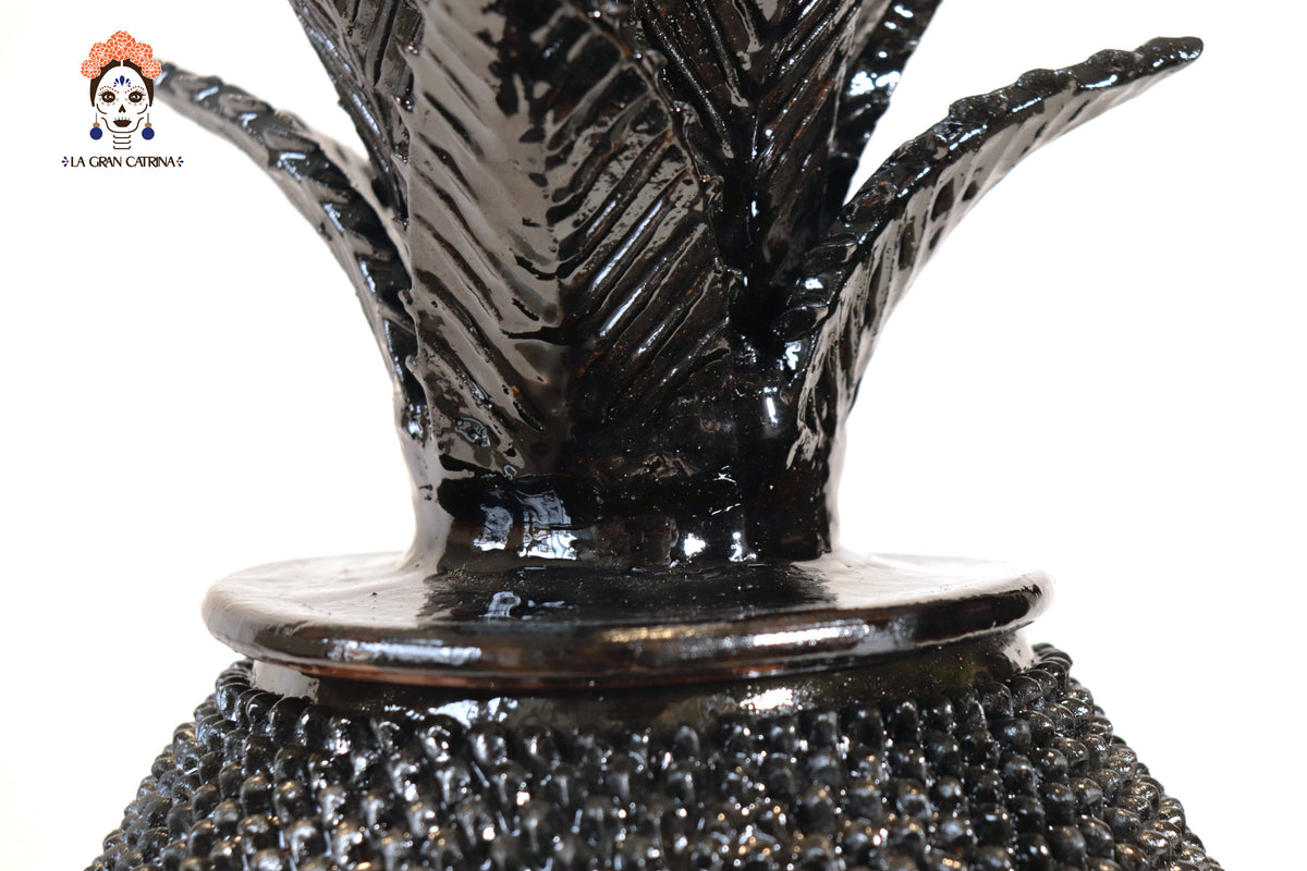 Piña vidriada Negra - 63 cm. 24 in. Piña
