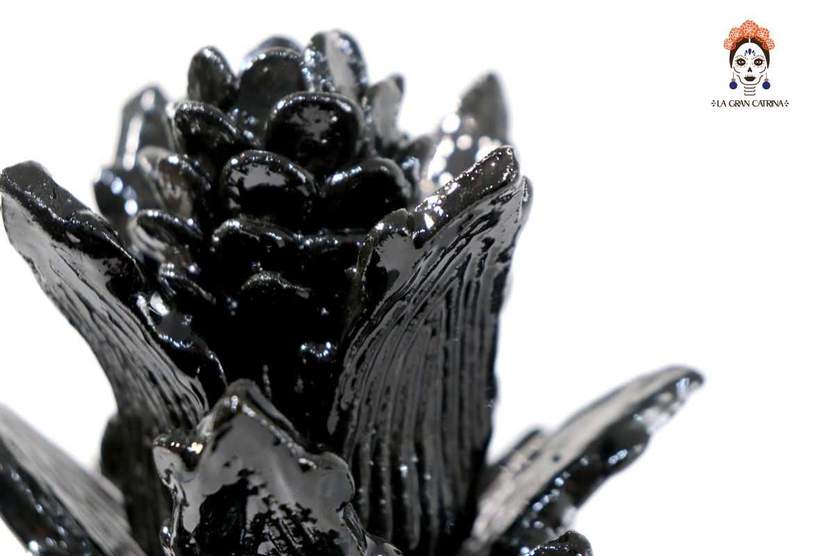 Piña michoacana de barro - Picos negros - 28 cm. 11 in.