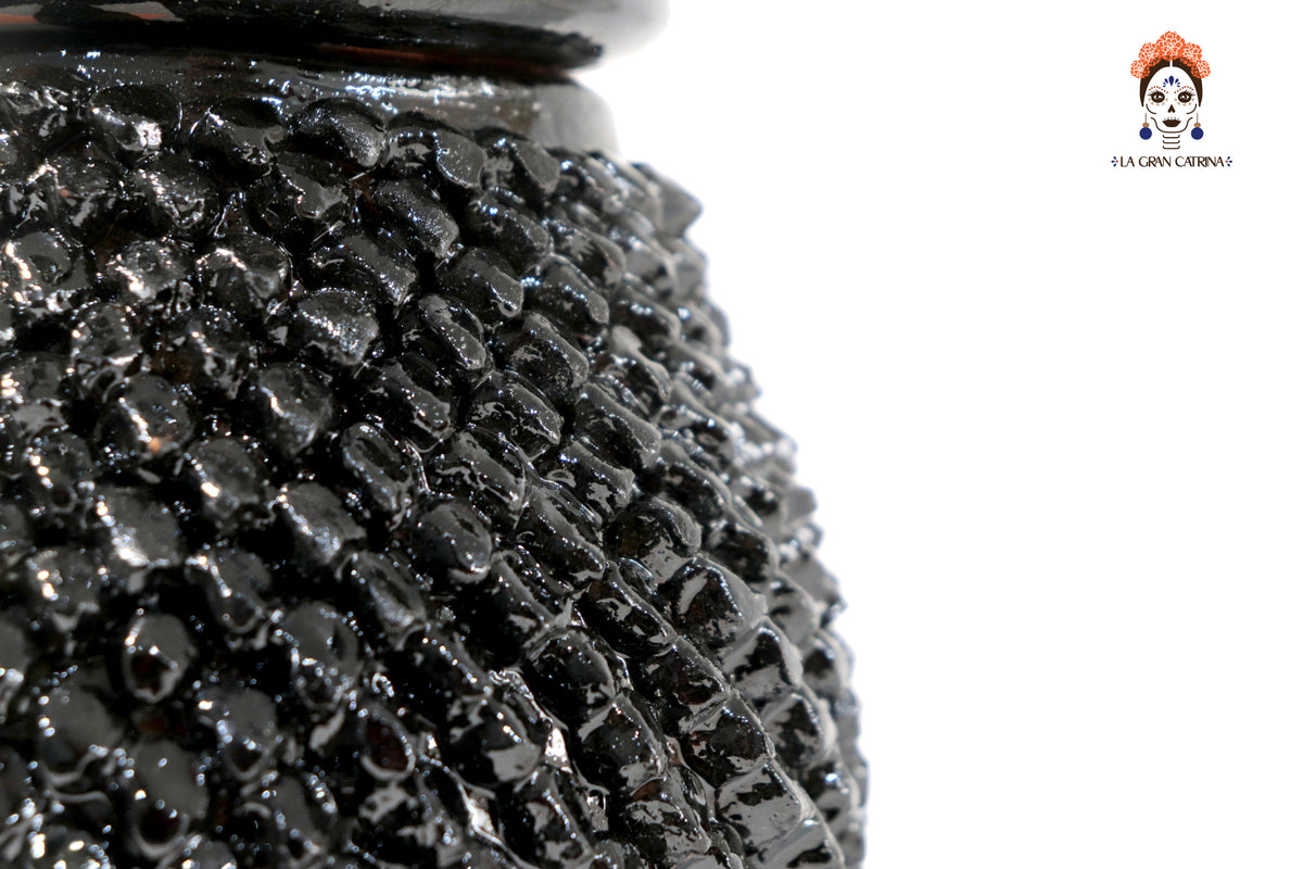 Piña michoacana de barro - Picos negros - 28 cm. 11 in.