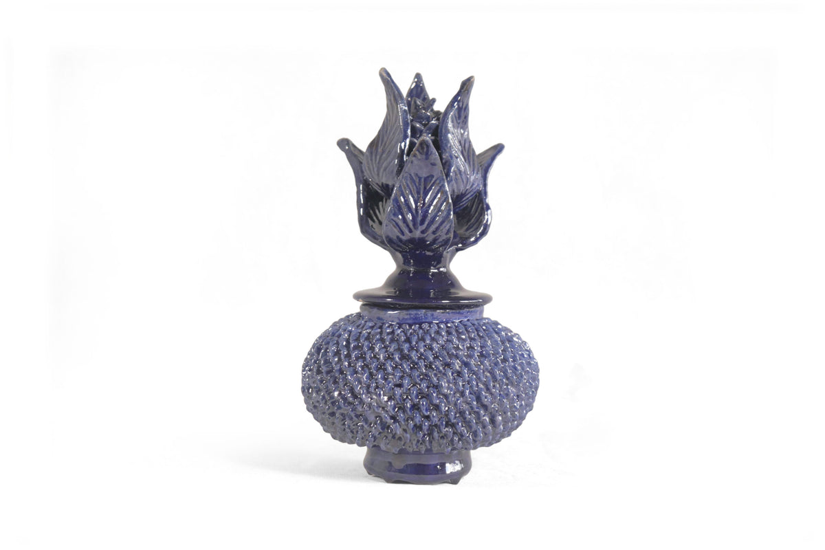 Piña Azul de Picos con Tapa Curveada - 21 cm. 8.5 in.