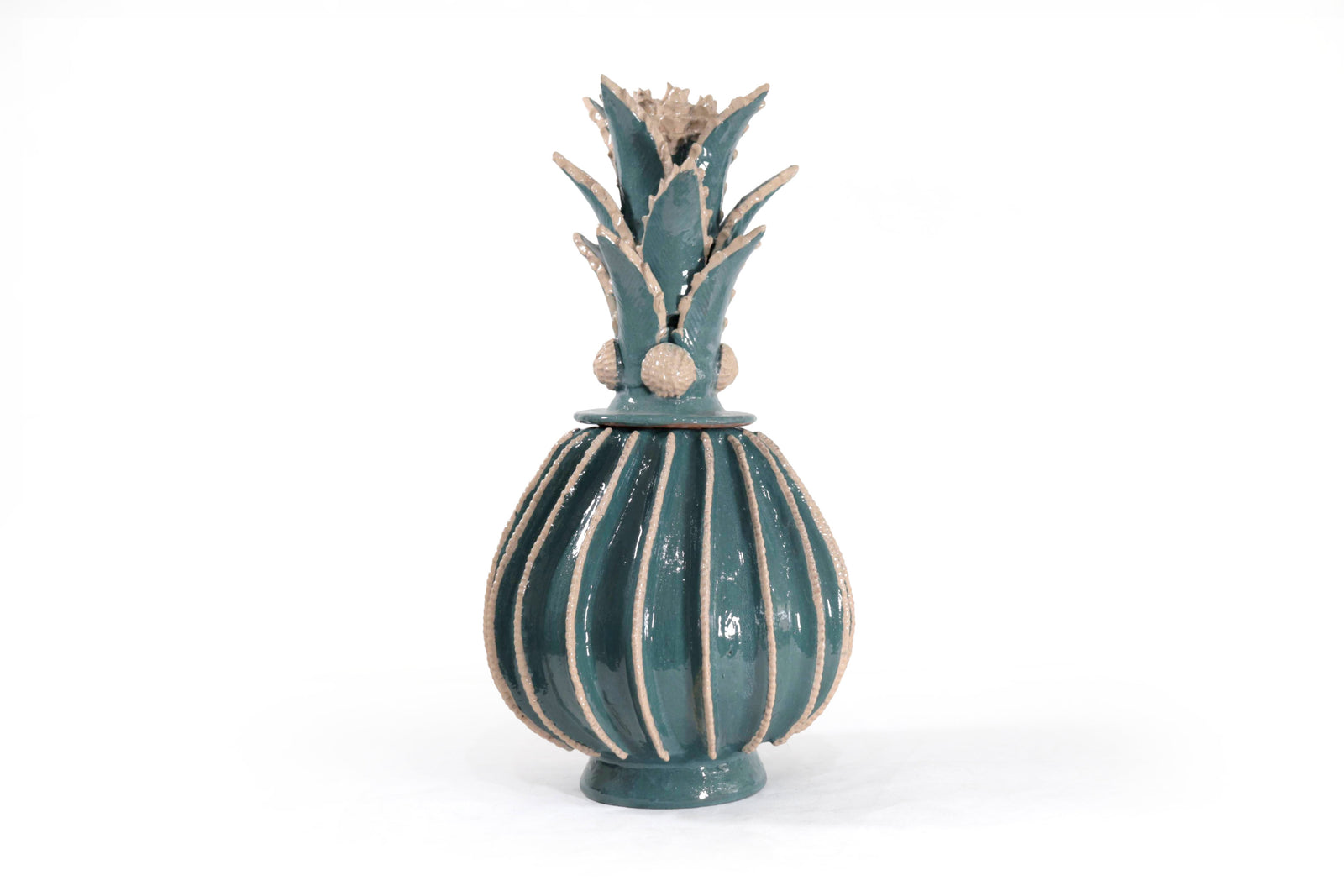 Piña biznaga turquesa con beige - 50 cm. 19.6 in. - Sobre pedido 5+ Pz. Piña