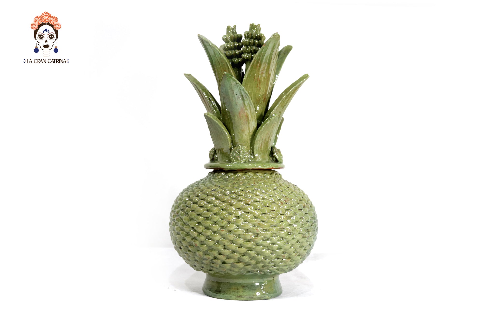 Piña michoacana de barro - Verde claro de bolitas - 32 cm. 13 in. - So ...