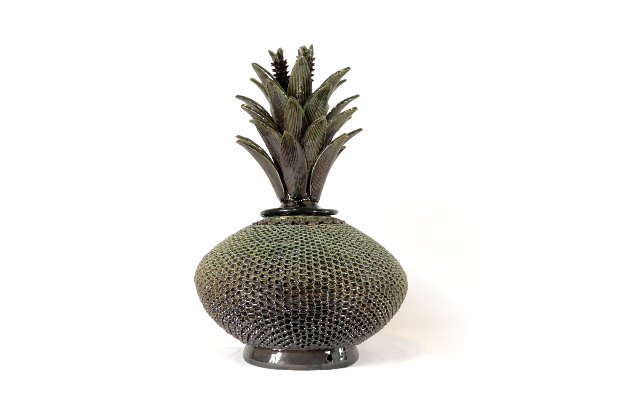 Piña michoacana de barro - Platillo verde - Pétalos finos - 60 cm. 24 ...