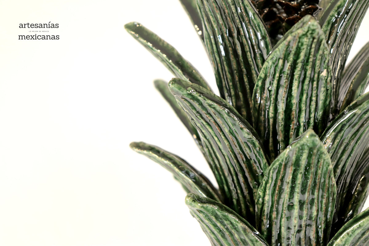 Piña michoacana de barro - 65 cm. 26 in. - Biznaga verde Piña