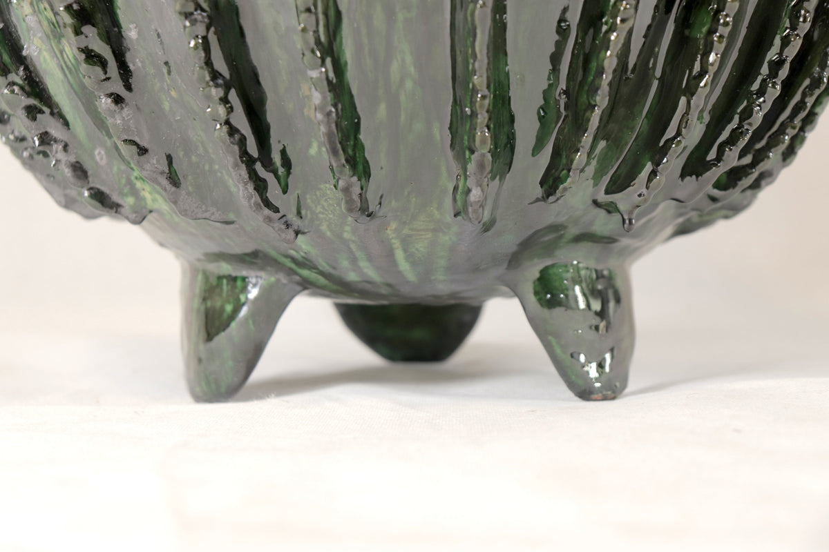 Piña michoacana de barro - 65 cm. 26 in. - Biznaga verde