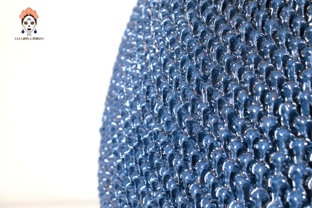 Piña Michoacana Azul con Punteado - 65 cm. 26 in. Piña