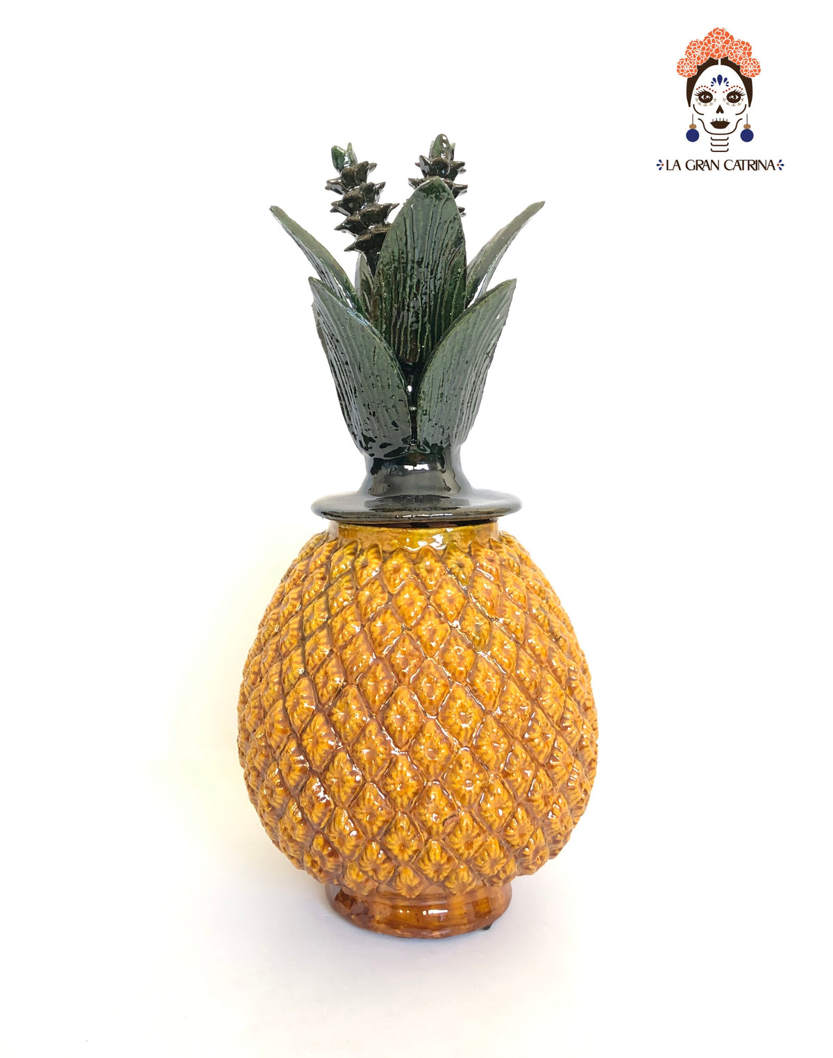 Piña de Amarilla tapa verde - 43 cm. 20 in.
