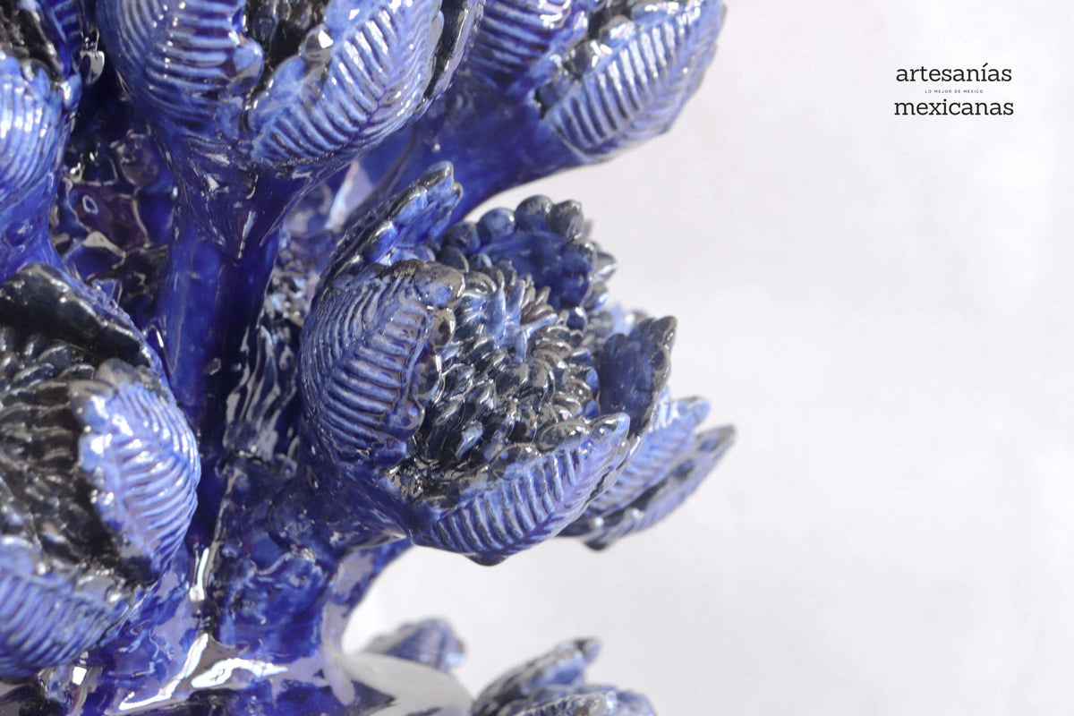 Piña de flores de alcachofa azules - 60 cm. 24 in. Piña