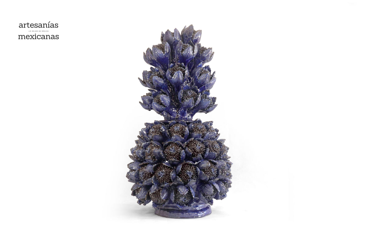 Piña de flores de alcachofa azules - 60 cm. 24 in. Piña