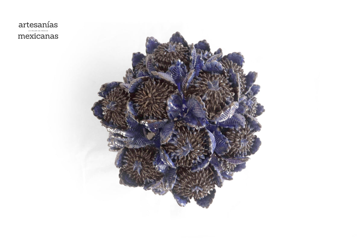 Piña de flores de alcachofa azules - 60 cm. 24 in.