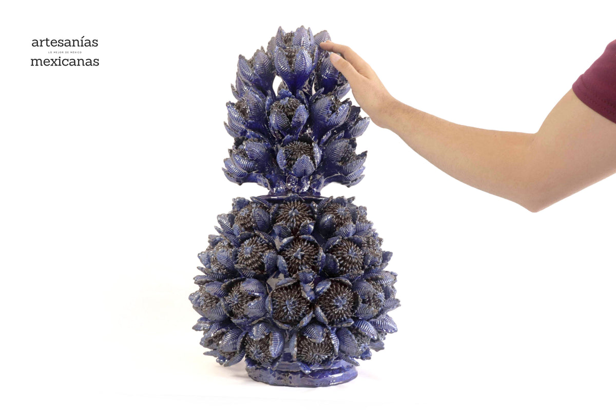 Piña de flores de alcachofa azules - 60 cm. 24 in. Piña