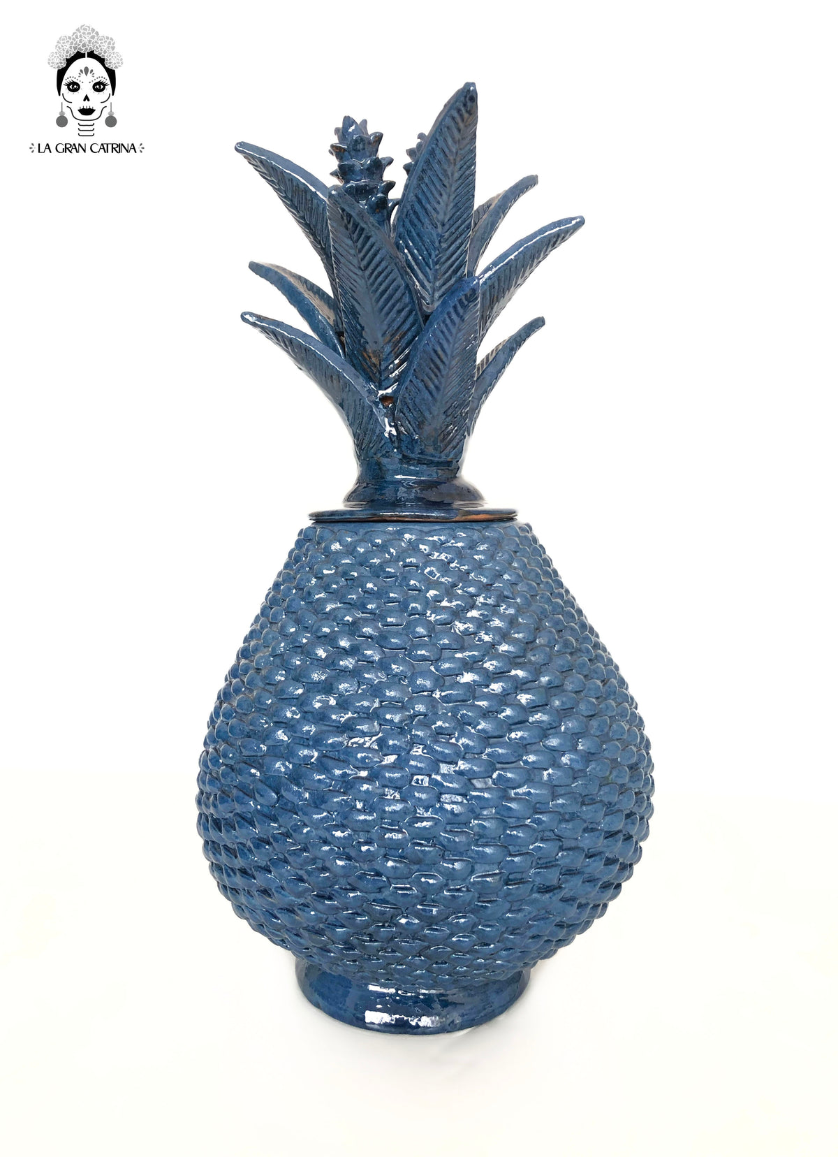 Piña michoacana de barro - Ladrillo azul - 50 cm. 20 in.