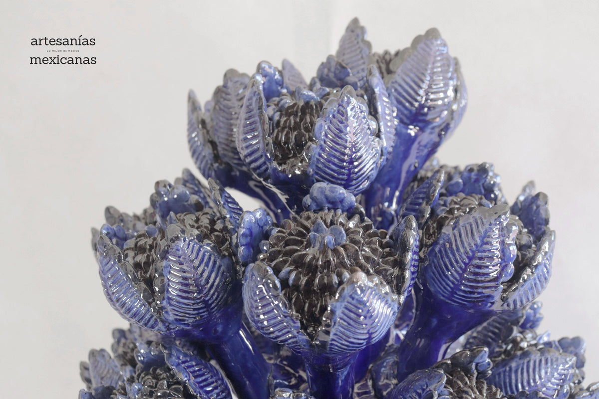 Piña de flores de alcachofa azules - 60 cm. 24 in. Piña