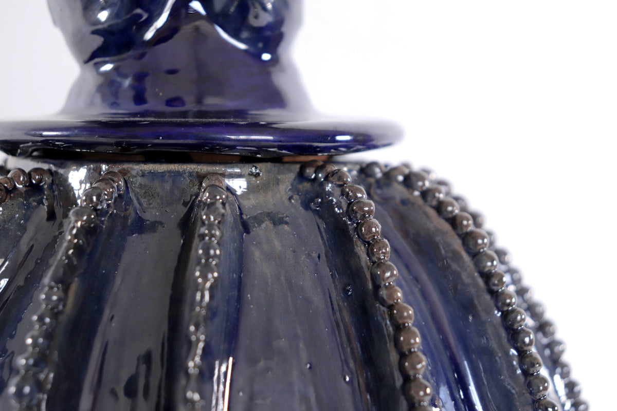 Piña michoacana de barro - Biznaga azul - 41 cm. 16 in. - Sobre Pedido