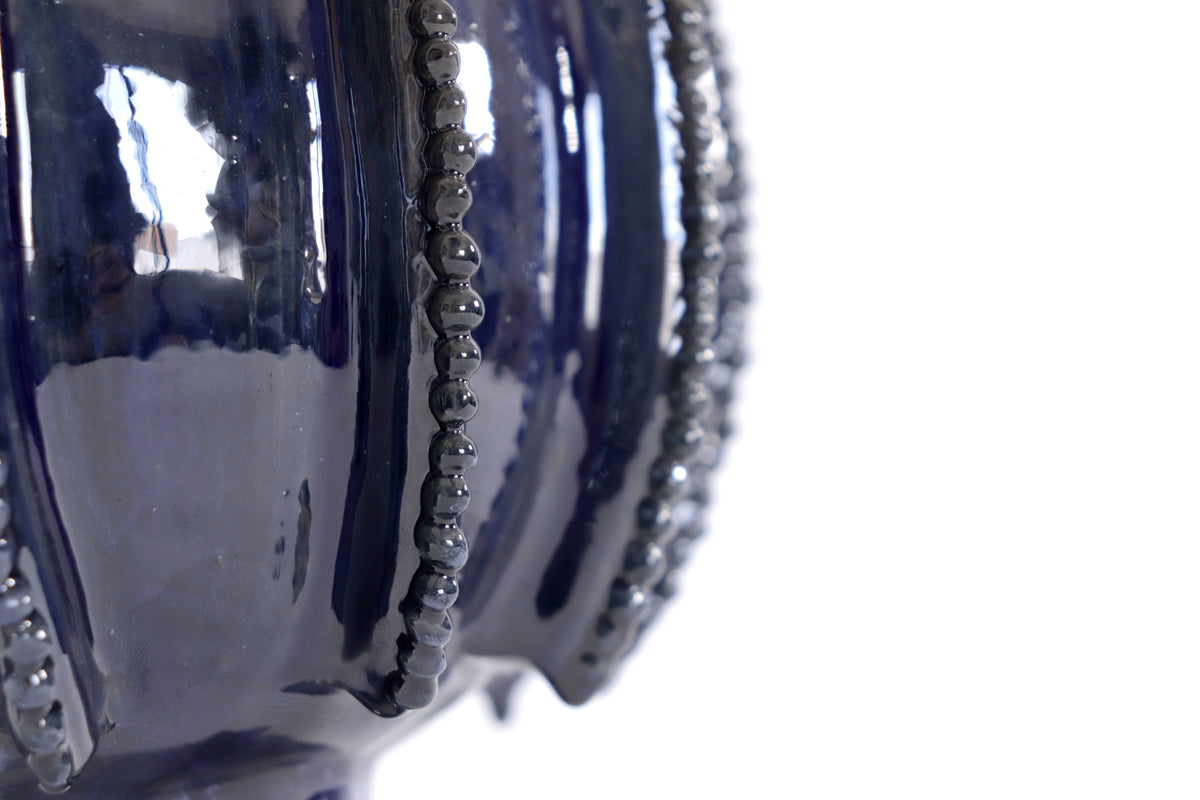 Piña michoacana de barro - Biznaga azul - 41 cm. 16 in. - Sobre Pedido