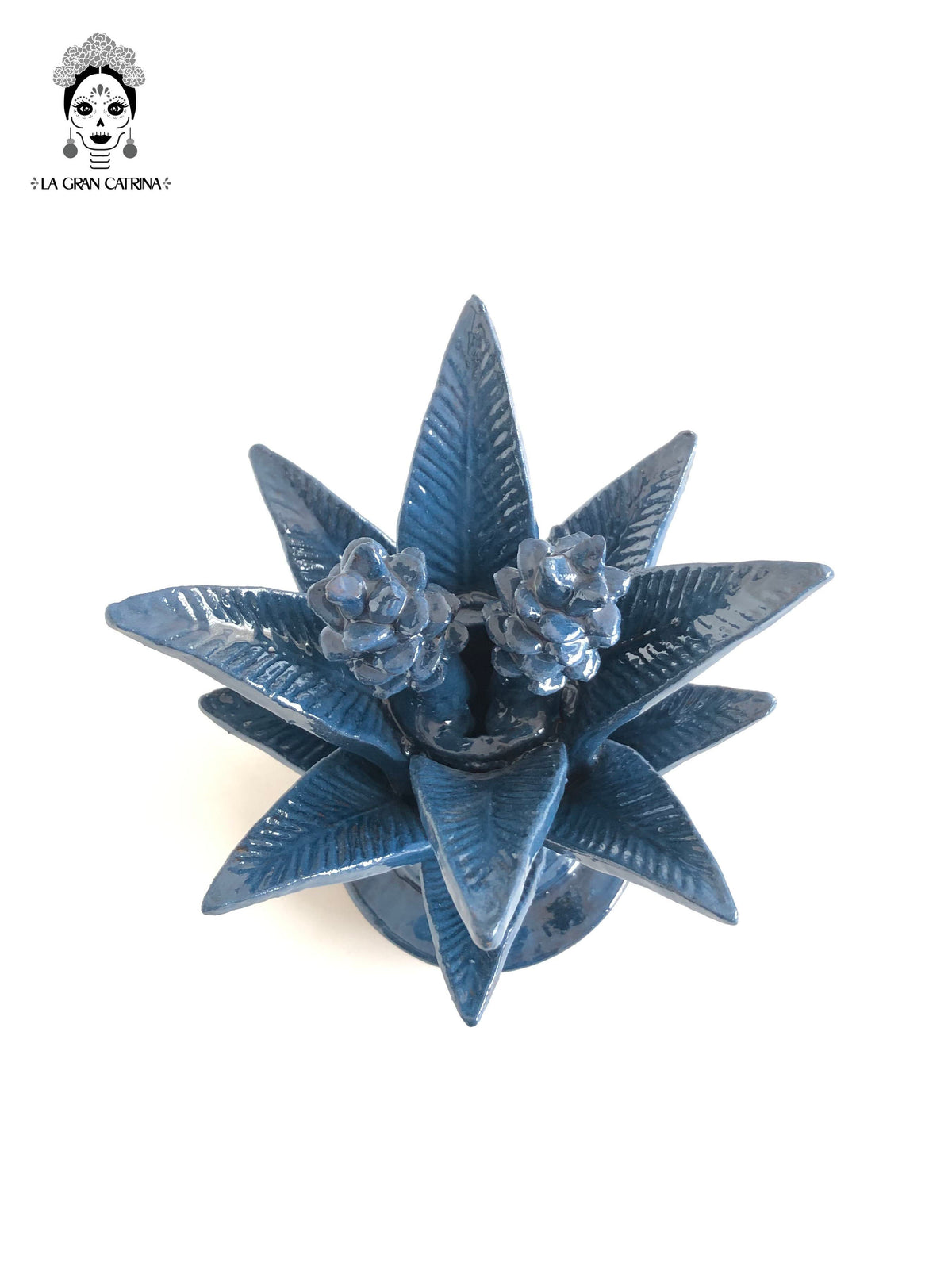 Piña michoacana de barro - Ladrillo azul - 50 cm. 20 in.