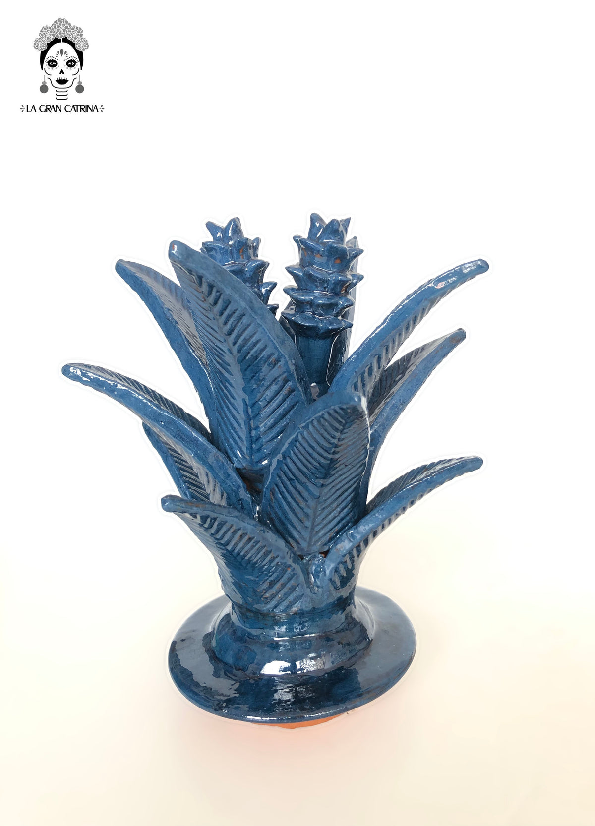 Piña michoacana de barro - Ladrillo azul - 50 cm. 20 in.