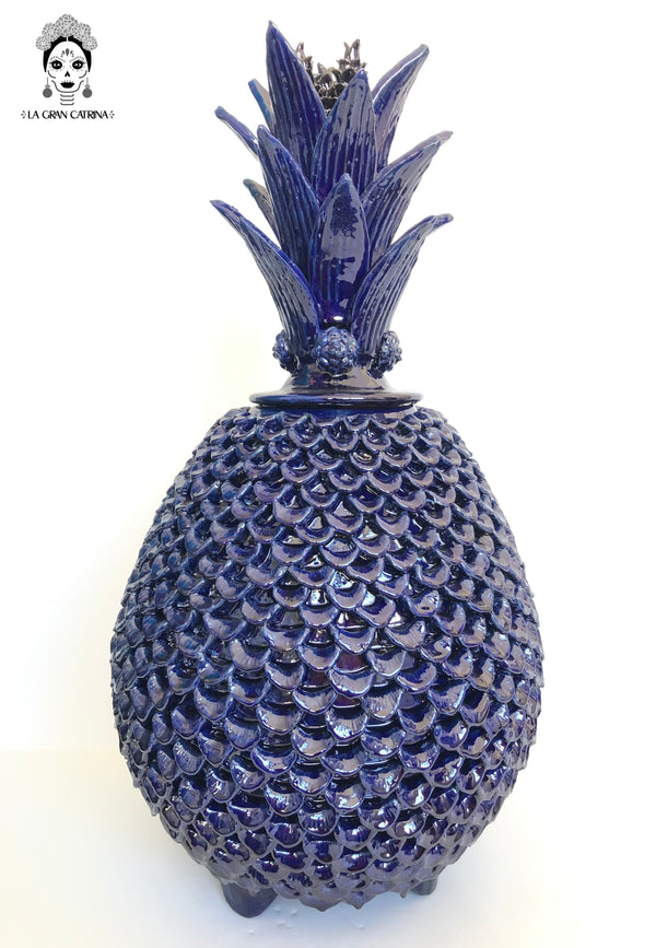 Piña michoacana de barro - 65 cm. 26 in. - Pétalos Azules - Artesanías ...