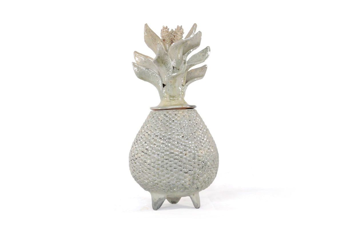 Piña beige de tejido de tapa ondulada - 50 cm. 20 in.