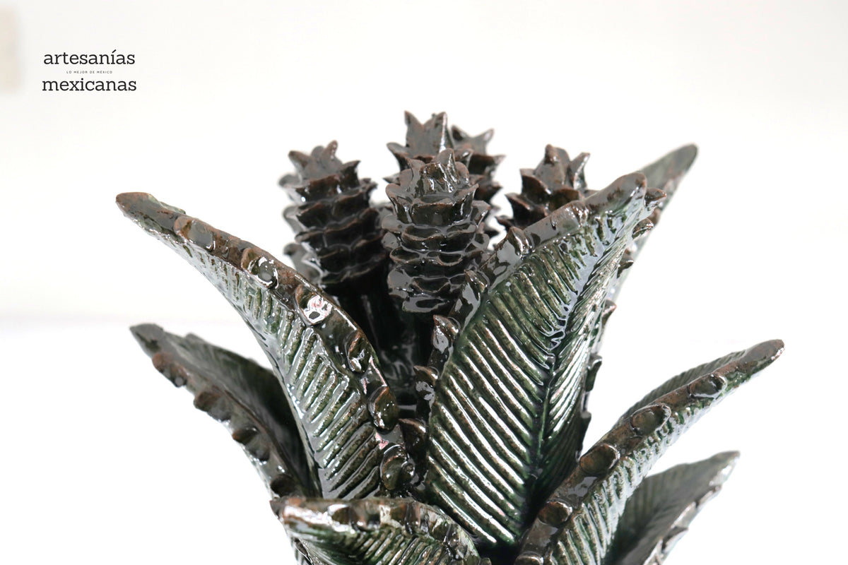 Piña de biznaga barro vidriado - 94 cm. 37 in. - Sobre Pedido Piña