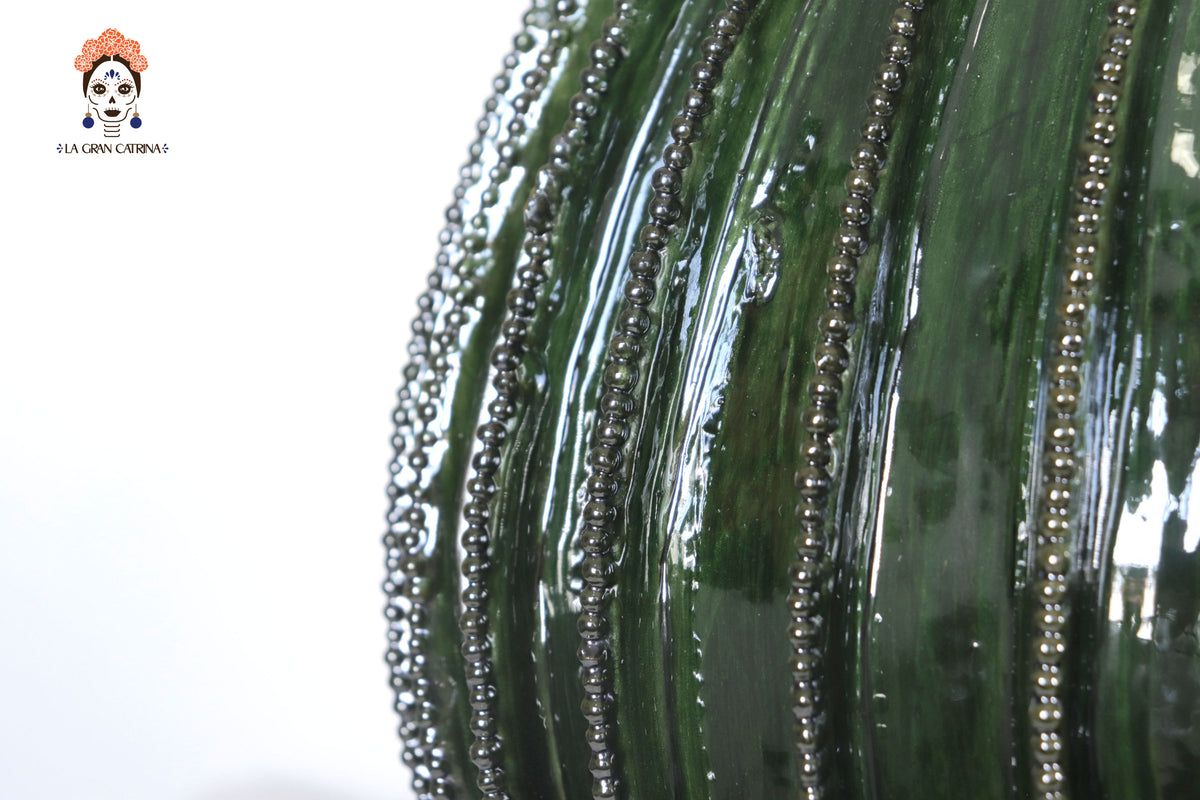 Piña michoacana de barro - Verde Biznaga - 67 cm. 26.3 in.