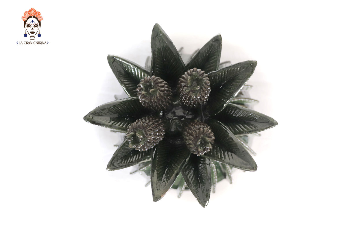 Piña michoacana de barro - Verde Biznaga - 67 cm. 26.3 in.