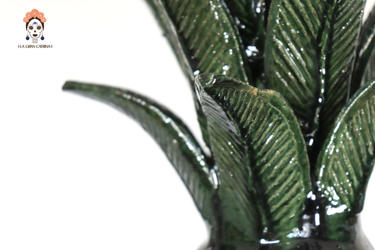 Piña michoacana de barro - Verde Biznaga - 67 cm. 26.3 in.