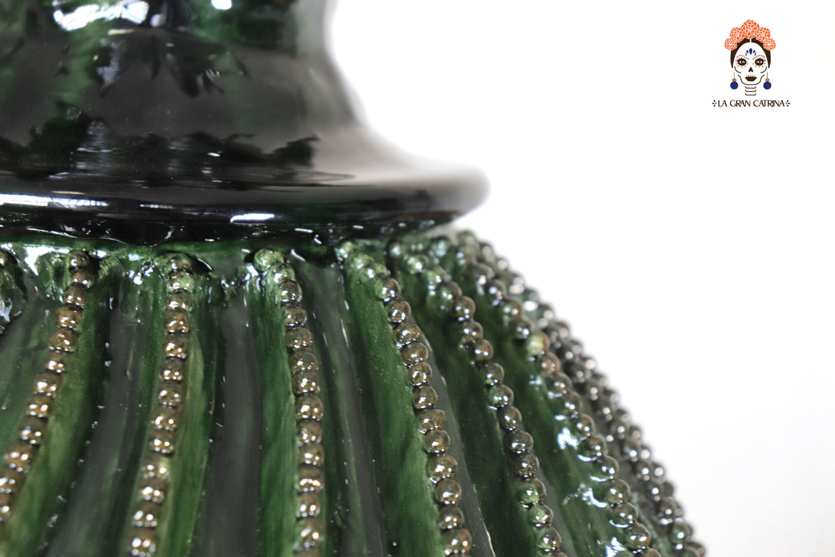 Piña michoacana de barro - Verde Biznaga - 67 cm. 26.3 in.