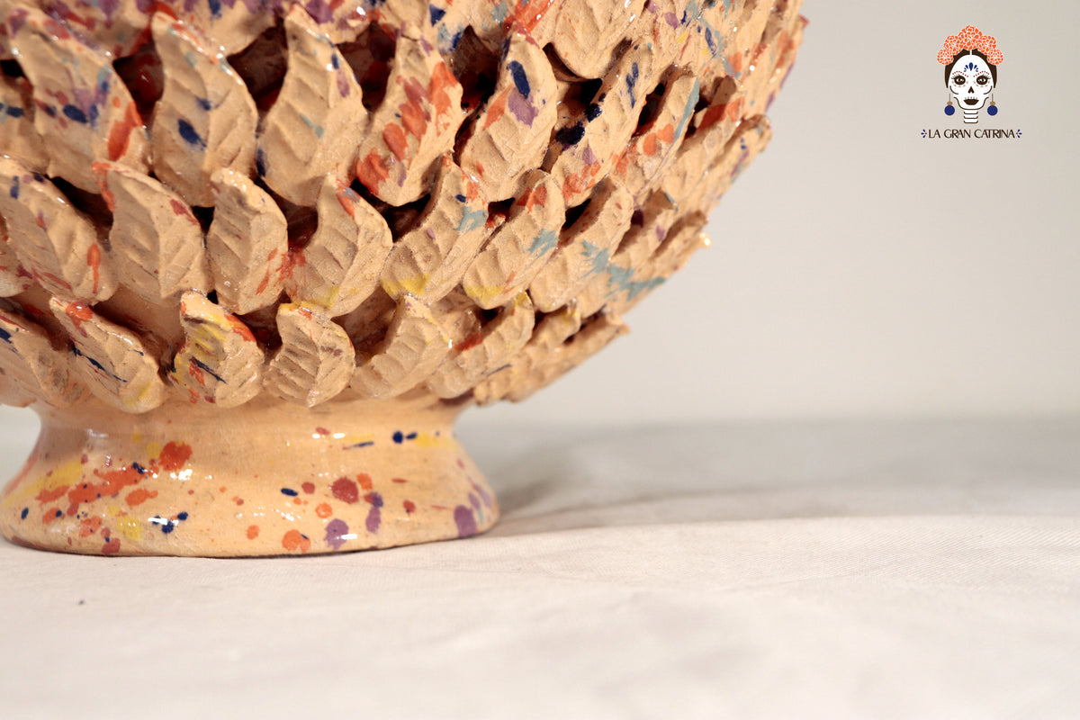 Piña michoacana de barro - 65 cm. 26 in. - Salpicada de Colores Piña