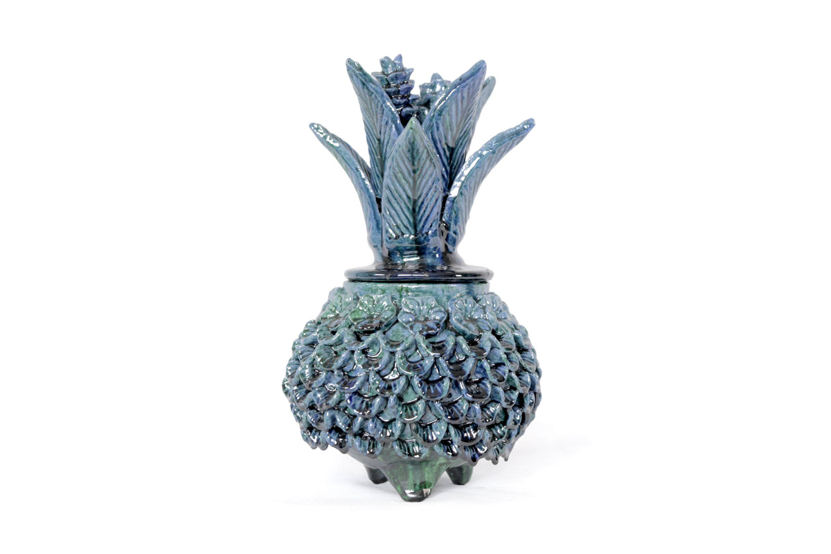 Piña marino de barro vidriado - 28 cm. 11 in.