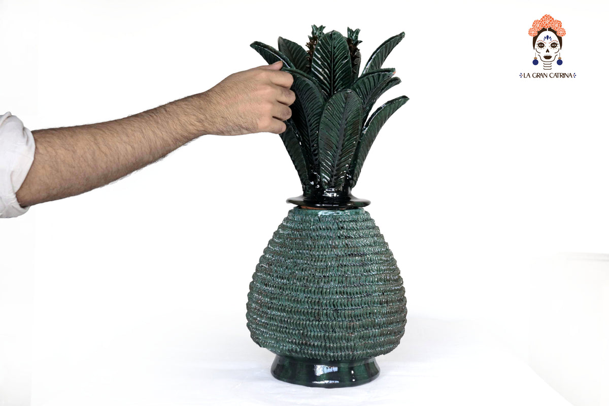 Piña de verde punteado fino - 51 cm. 20 in.