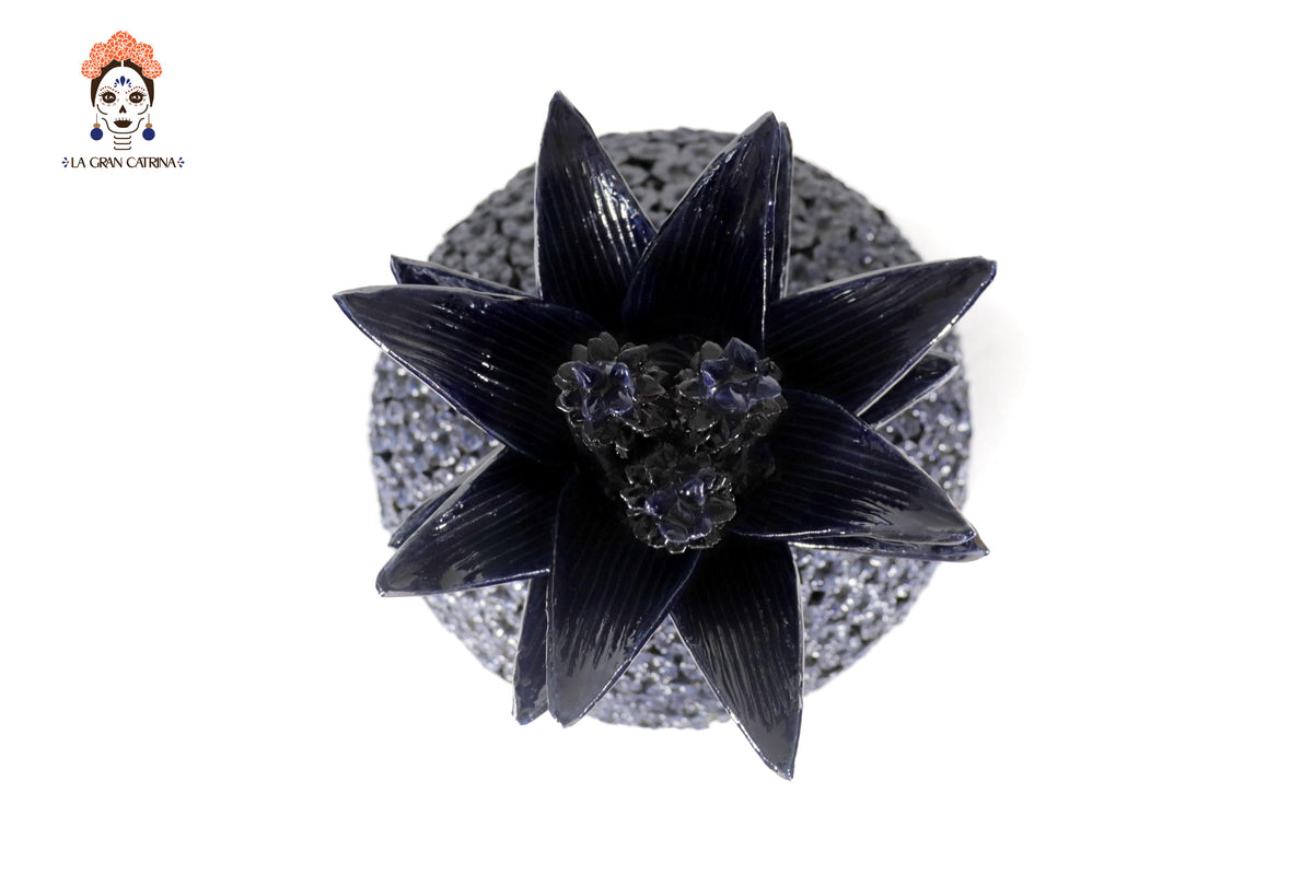 Piña de Disco - Flores azules - 50 cm. 19.6 in.