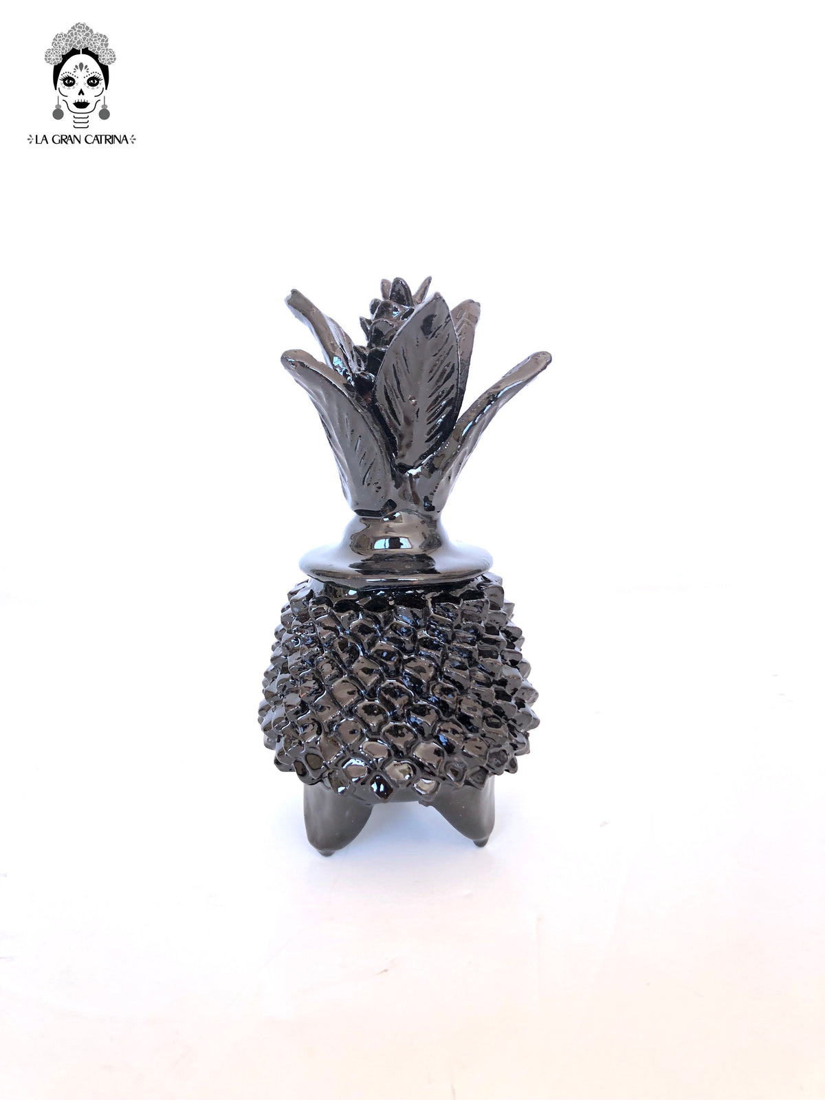 Piña michoacana de barro - Picos azules - 19 cm. 7.7 in.