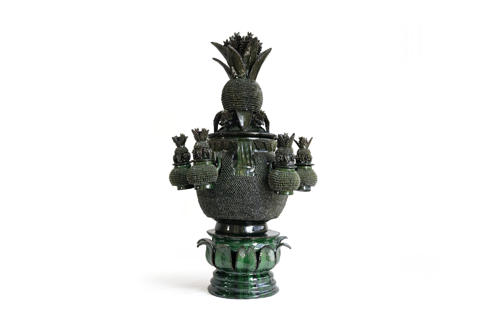 Piña Michoacana Verde Monumental con Jarritos y Base - 88.5 cm. 35 in. - Sobre Pedido Sobre pedido