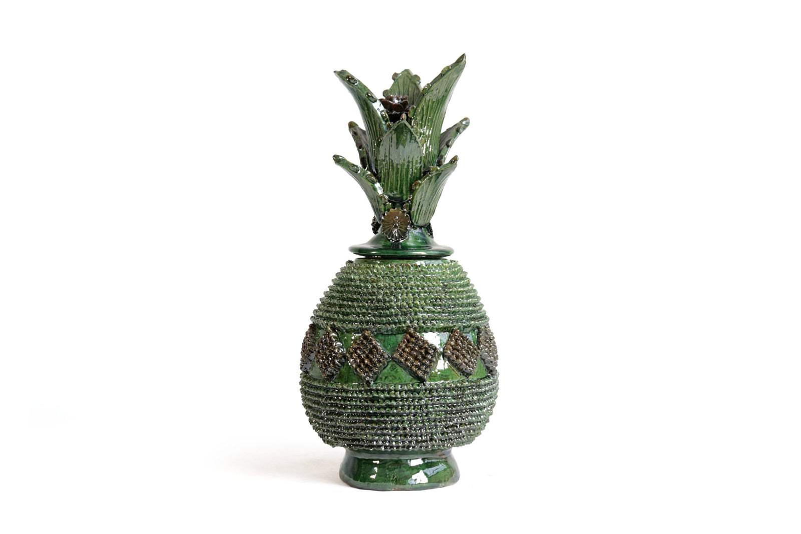 Piña Michoacana Verde de Picos con Rombos - 40 cm. 16 in. Piña